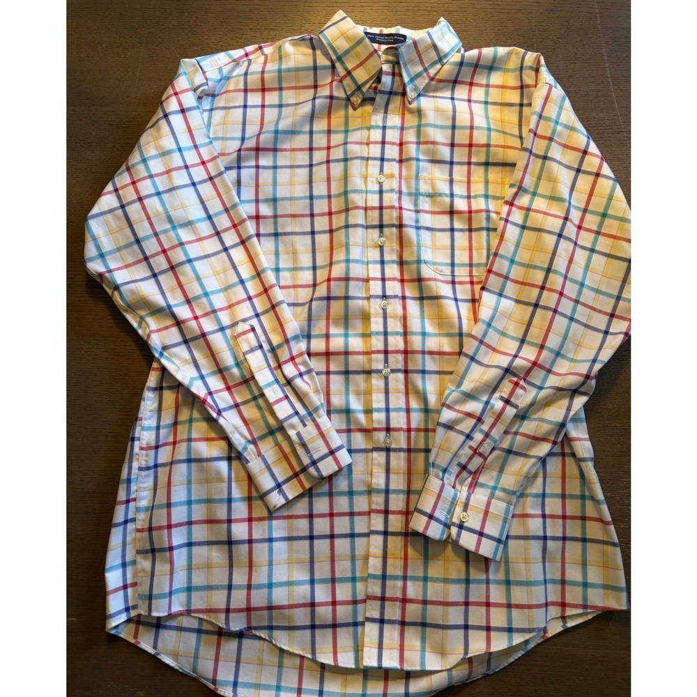 Bay Hill Collection The Sir Shop Mens Large Royal Oxford Tattersall Check Shirt